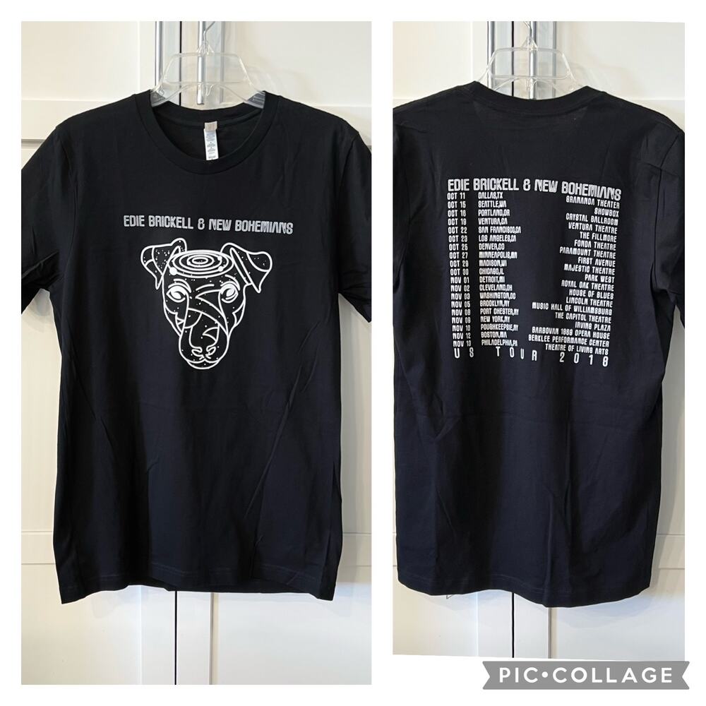 NEW Edie Brickell & New Bohemians 2018 Tour T-Shirt M Music Album Tee Black